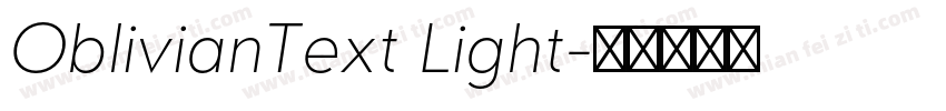 OblivianText Light字体转换